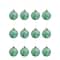 Hello Honey® 12 Pack 4" Turquoise Glass Ball Ornament with Eucalyptus Leaves
